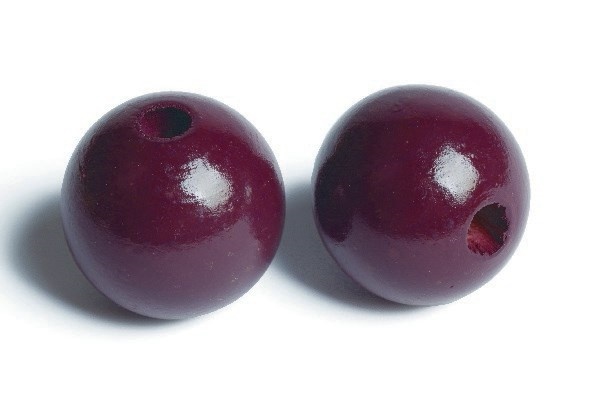 Träpärlor 35mm 20st, Aubergine