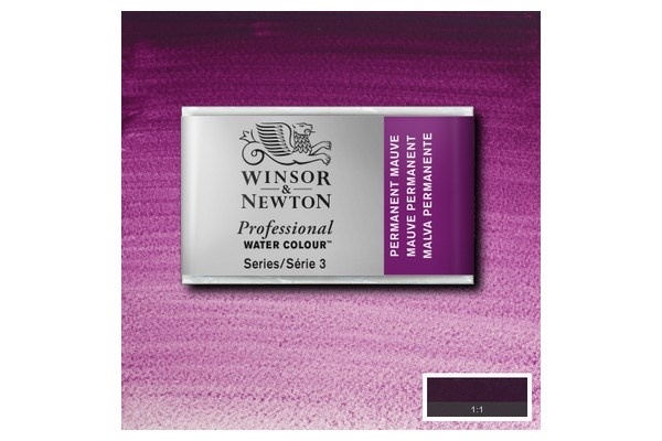 Prof Water Colour Pan/W Perm Mauve 491