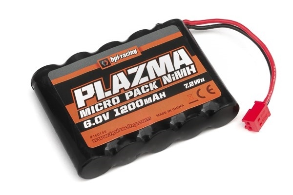 Plazma 6.0V 1200mAh NiMH Micro RS4 Battery Pack
