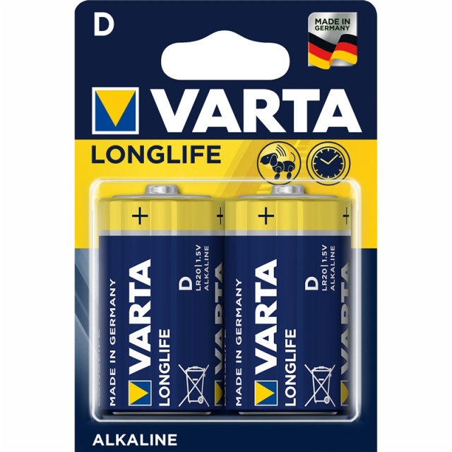 Varta Longlife D / LR20 paristo 2-pa