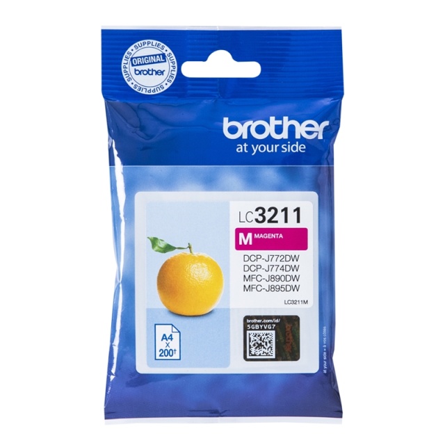 Brother LC-3211M bläckpatroner Original Standardavkastning Magenta