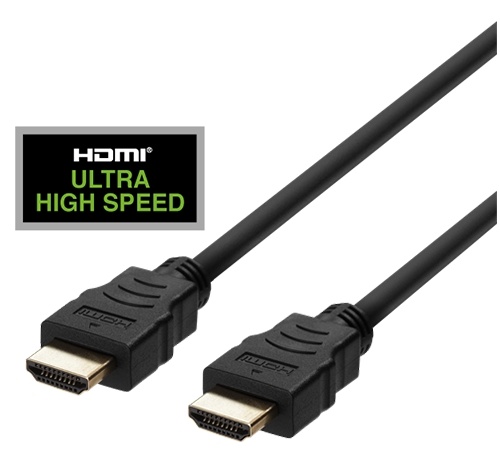 DELTACO ultranopea HDMI-kaapeli, 48Gbps, 1m, musta