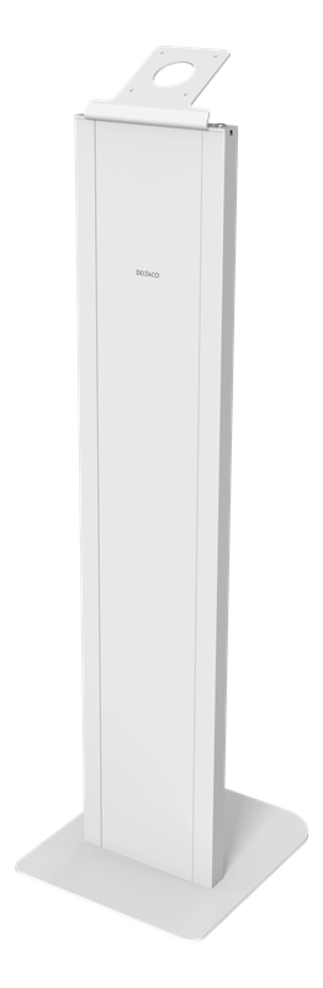DELTACO OFFICE tabletin lattiajalusta, lukittava säilytystila, valk.