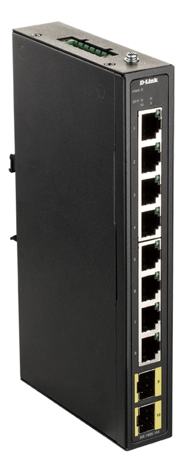 D-Link DIS‑100G‑10S teollisuuskytkin, 2 SFP-paikkaa, GbE, ei-hallittu