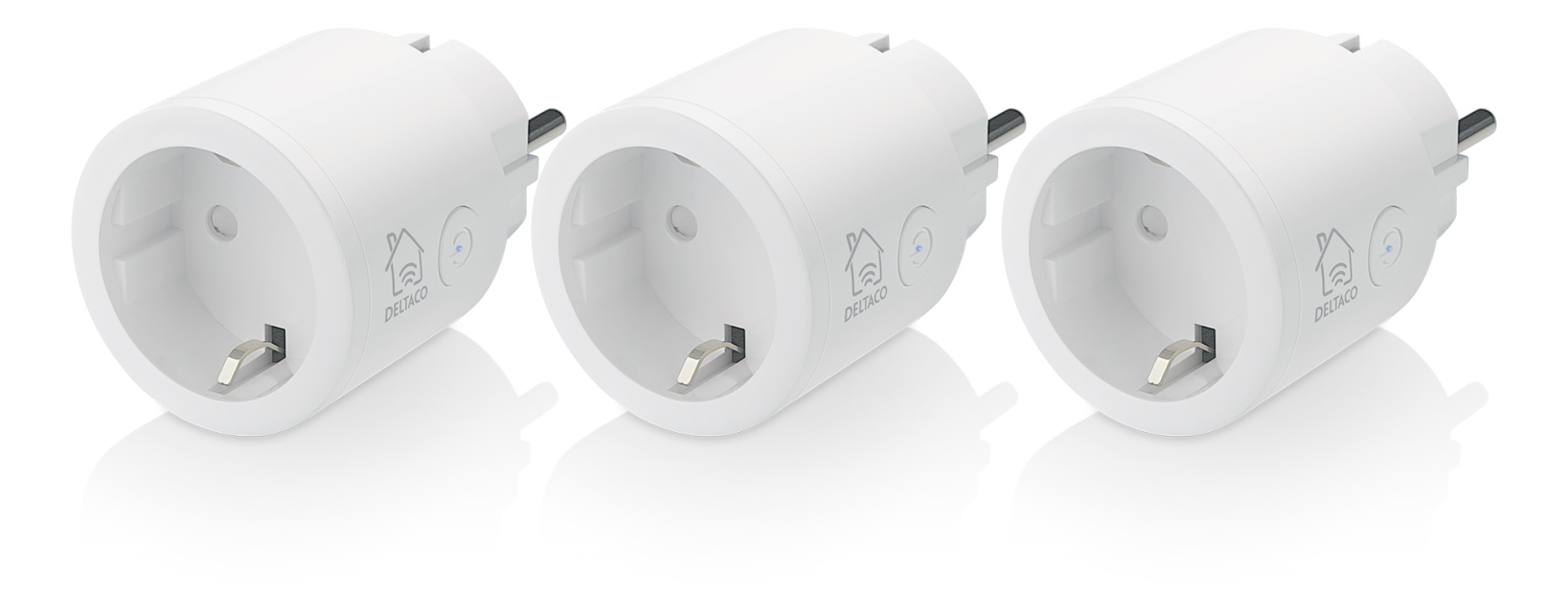 DELTACO SMART HOME älypistorasia, Wi-Fi, 1xCEE 7/3, 10A, ajastin, 3kpl