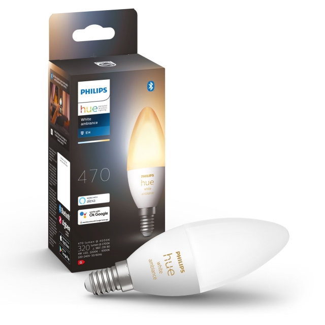 Philips Hue White Ambiance E14 kruunu 1-pakkaus