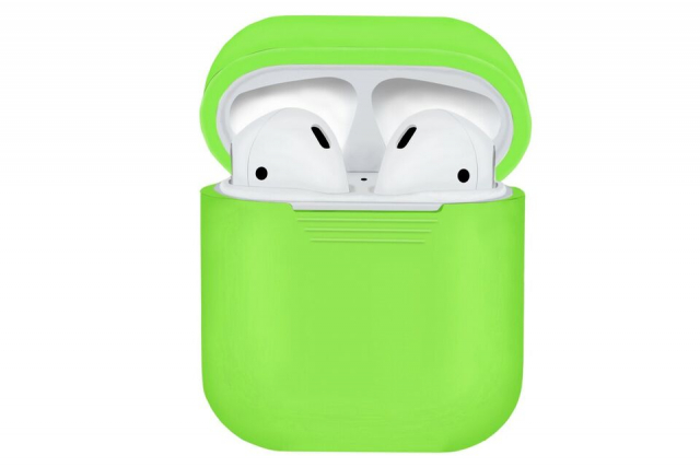 Silikoninen suojakotelo Apple Airpodsille, vihreä