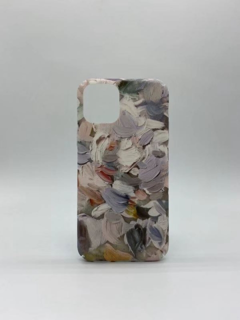 Marmorikotelo, jossa on abstrakti maalaus iPhone 11 Pro Maxille