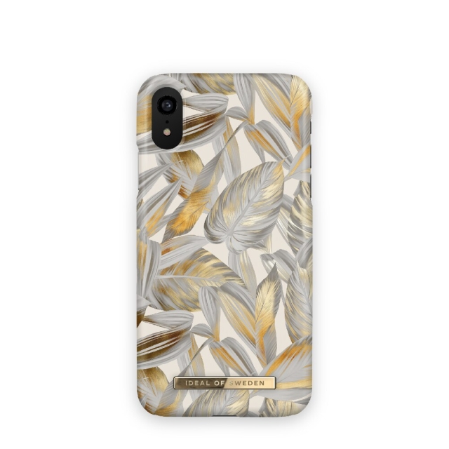 iDeal Of Sweden Matkapuhelinkotelo Platinum Leaves iPhone XR:lle