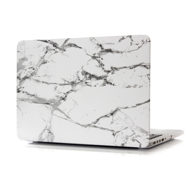 Kova muovikotelo MacBook Pro 14.2" A2442 2021, marmori (valkoinen)