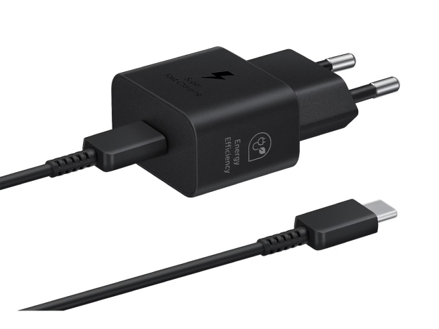 Samsung EP-T2510N GaN-seinälaturi USB-C 25W + kaapeli, musta