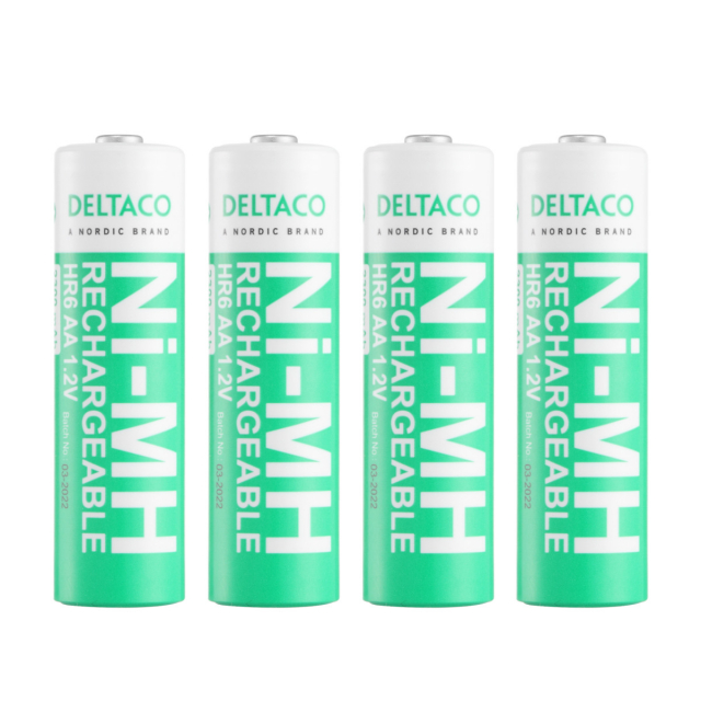 DELTACO Ultimate Ni-Mh ladattava, LR6/AA-koko, 2300mAh, 4-pack (SG)