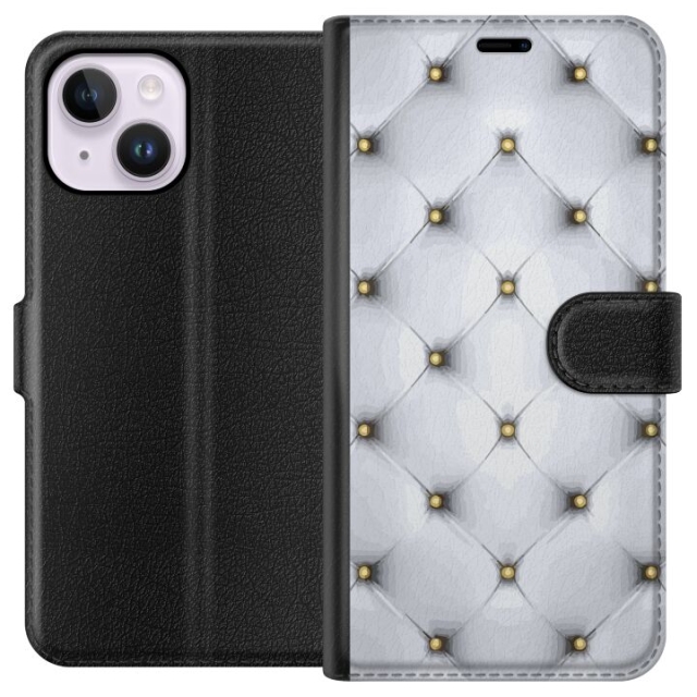 Lompakkokotelo Apple iPhone 14 Plus-laitteelle, jossa on Ylellistä kuvio