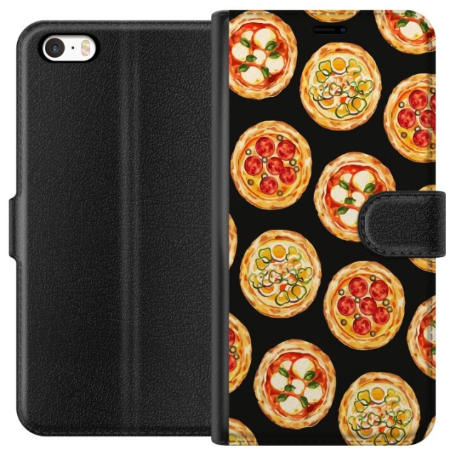 Lompakkokotelo Apple iPhone 5-laitteelle, jossa on Pizza kuvio