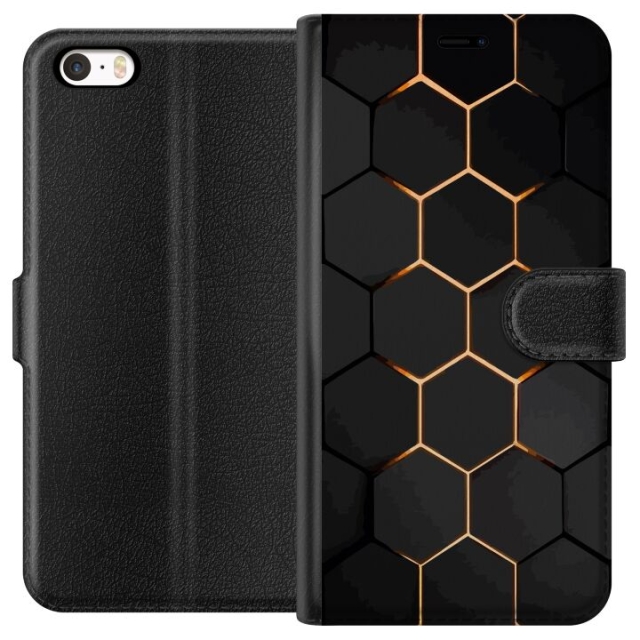 Lompakkokotelo Apple iPhone 5s-laitteelle, jossa on Ylellinen Kuvio kuvio