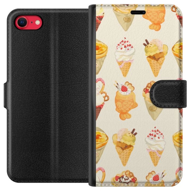 Lompakkokotelo Apple iPhone SE (2020)-laitteelle, jossa on Lasinen kuvio