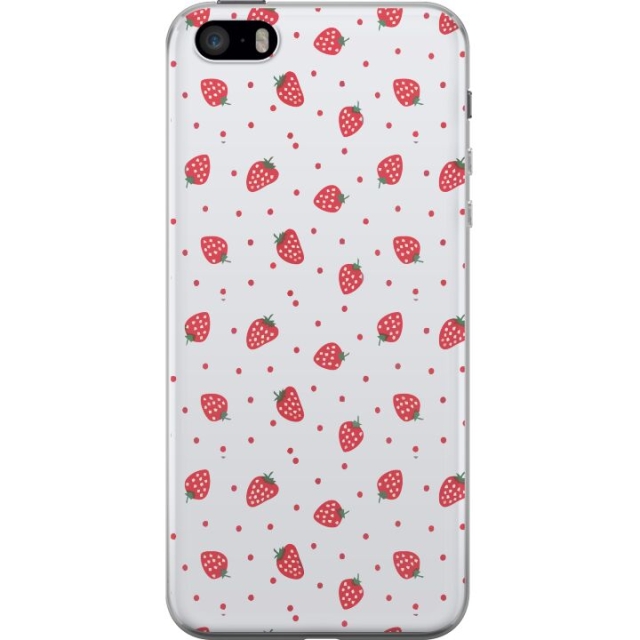 Kännykkäkuori Apple iPhone SE (2016)-laitteelle, jossa on Mansikat kuvio