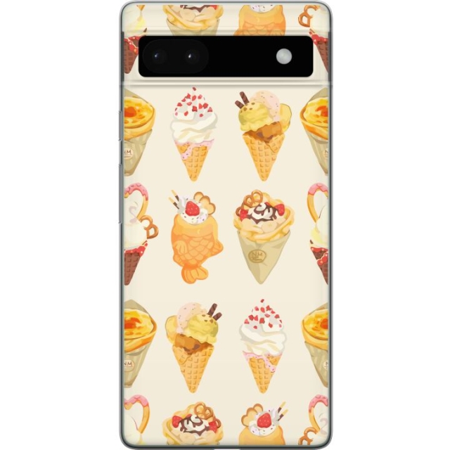 Kännykkäkuori Google Pixel 6a-laitteelle, jossa on Lasinen kuvio