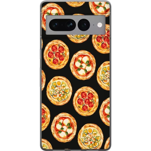 Kännykkäkuori Google Pixel 7 Pro-laitteelle, jossa on Pizza kuvio