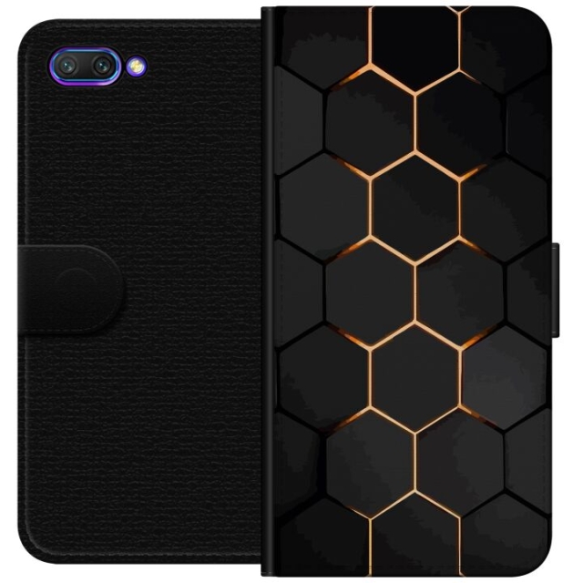 Lompakkokotelo Honor 10-laitteelle, jossa on Ylellinen Kuvio kuvio