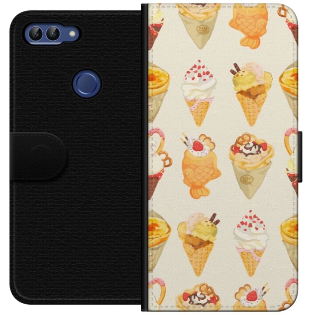 Lompakkokotelo Huawei P smart-laitteelle, jossa on Lasinen kuvio