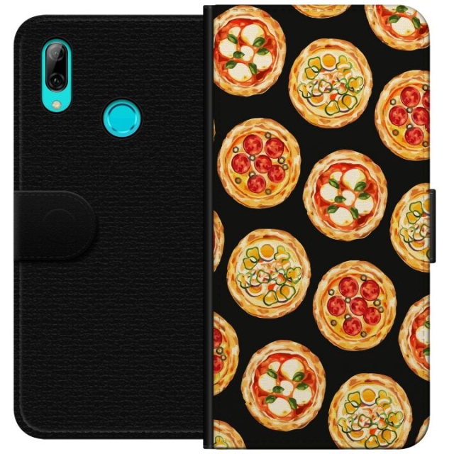 Lompakkokotelo Huawei P smart 2019-laitteelle, jossa on Pizza kuvio