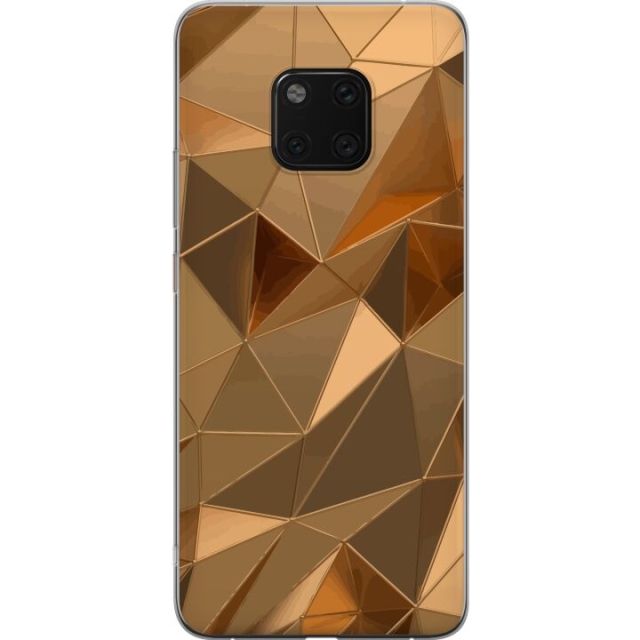Kännykkäkuori Huawei Mate 20 Pro-laitteelle, jossa on 3D Kulta kuvio