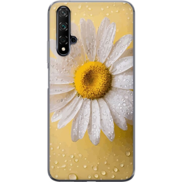 Kännykkäkuori Huawei nova 5T-laitteelle, jossa on Posliinikukka kuvio