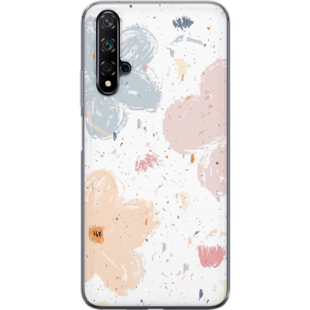 Kännykkäkuori Huawei nova 5T-laitteelle, jossa on Kukat kuvio