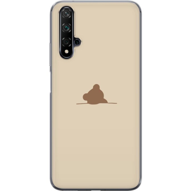Kännykkäkuori Huawei nova 5T-laitteelle, jossa on Nalle kuvio