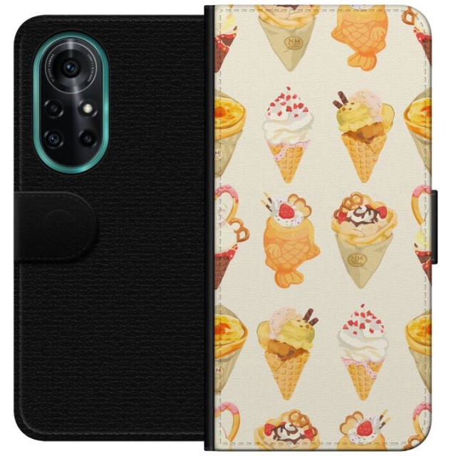 Lompakkokotelo Huawei nova 8 Pro-laitteelle, jossa on Lasinen kuvio