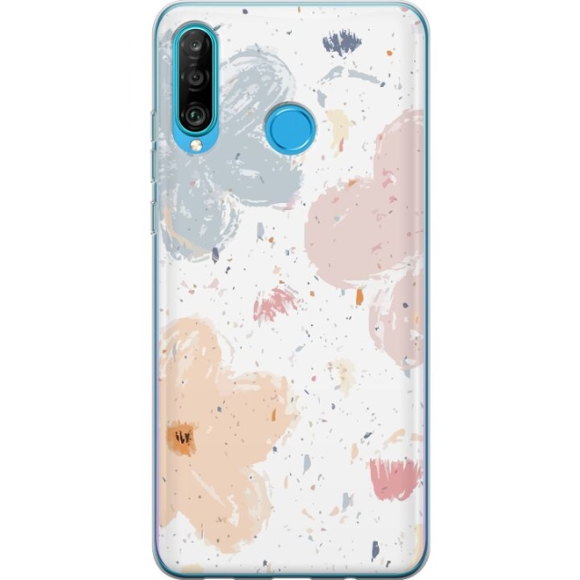 Kännykkäkuori Huawei P30 lite-laitteelle, jossa on Kukat kuvio