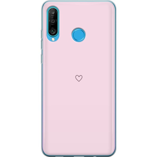 Kännykkäkuori Huawei P30 lite-laitteelle, jossa on Sydän kuvio