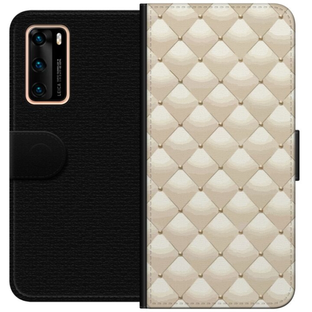 Lompakkokotelo Huawei P40-laitteelle, jossa on Kultakiilto kuvio