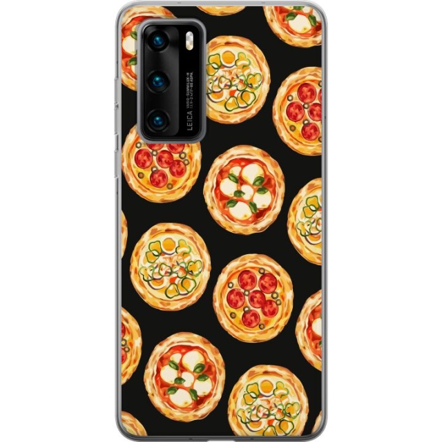 Kännykkäkuori Huawei P40-laitteelle, jossa on Pizza kuvio