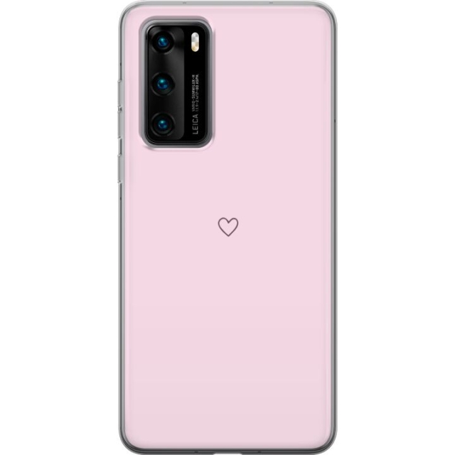 Kännykkäkuori Huawei P40-laitteelle, jossa on Sydän kuvio