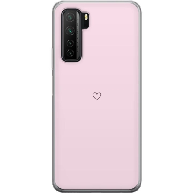 Kännykkäkuori Huawei  P40 lite 5G-laitteelle, jossa on Sydän kuvio