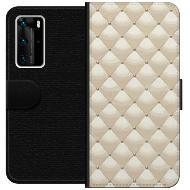 Lompakkokotelo Huawei P40 Pro-laitteelle, jossa on Kultakiilto kuvio