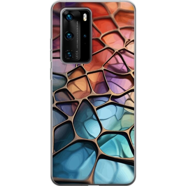 Kännykkäkuori Huawei P40 Pro-laitteelle, jossa on Metallikuviointi kuvio