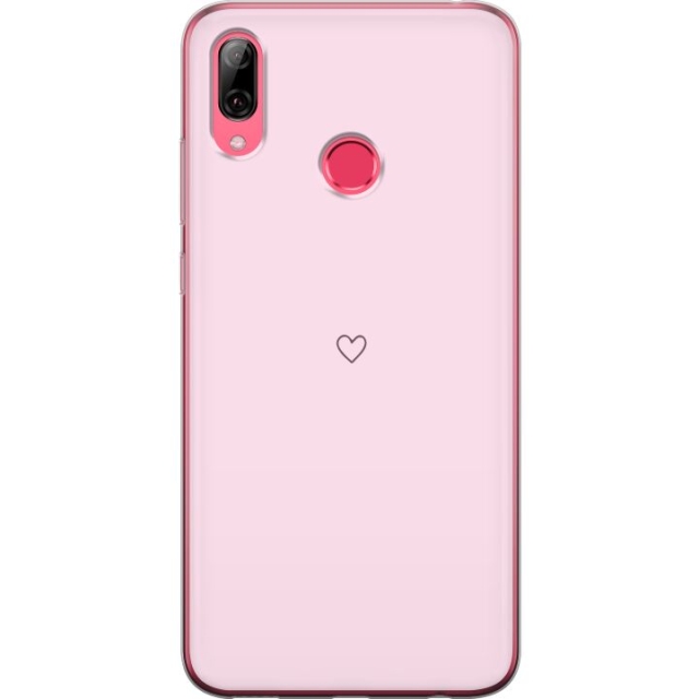 Kännykkäkuori Huawei Y7 (2019)-laitteelle, jossa on Sydän kuvio
