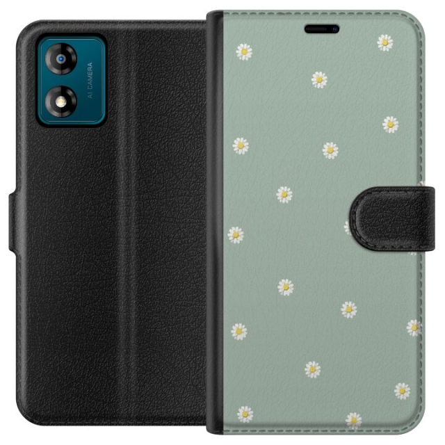 Lompakkokotelo Motorola Moto E13-laitteelle, jossa on Papinkello kuvio