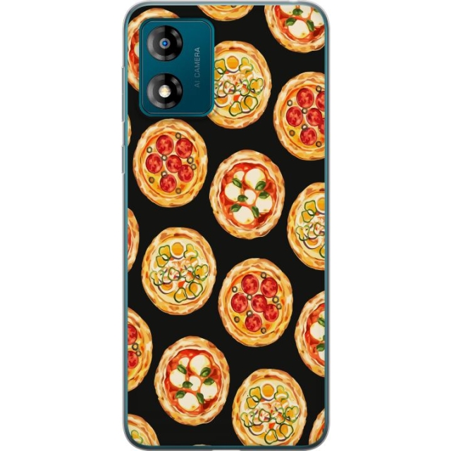 Kännykkäkuori Motorola Moto E13-laitteelle, jossa on Pizza kuvio