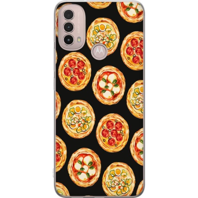 Kännykkäkuori Motorola Moto E40-laitteelle, jossa on Pizza kuvio