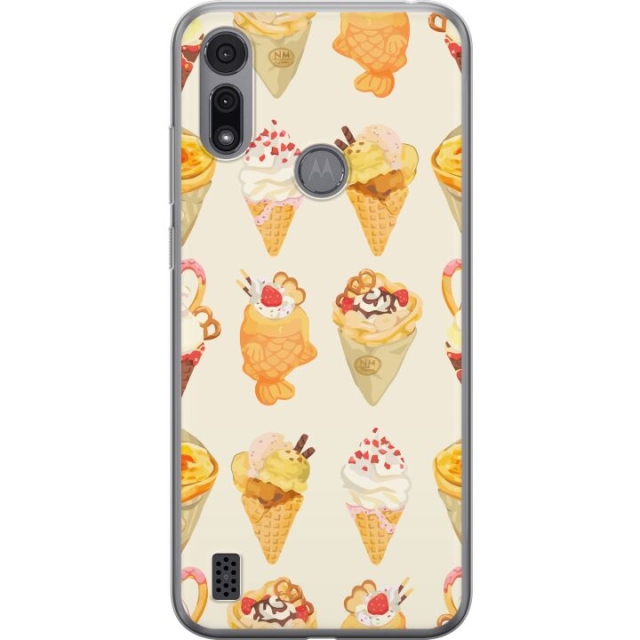 Kännykkäkuori Motorola Moto E6i-laitteelle, jossa on Lasinen kuvio