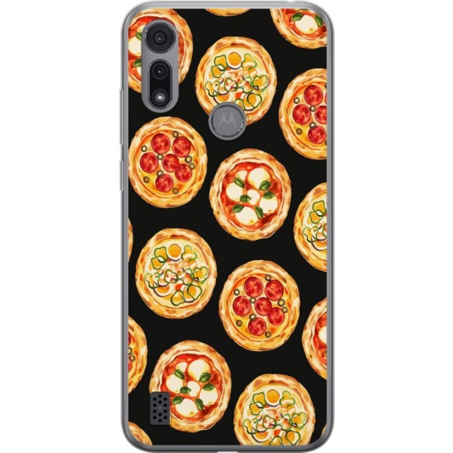 Kännykkäkuori Motorola Moto E6i-laitteelle, jossa on Pizza kuvio