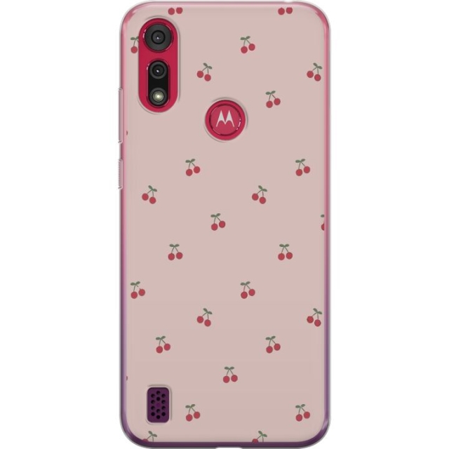 Kännykkäkuori Motorola Moto E6s (2020)-laitteelle, jossa on Kirsikka kuvio