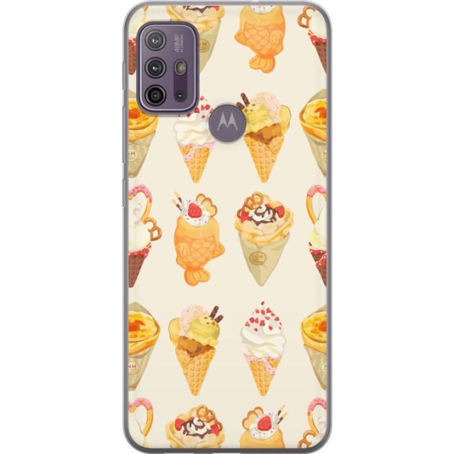 Kännykkäkuori Motorola Moto G10-laitteelle, jossa on Lasinen kuvio