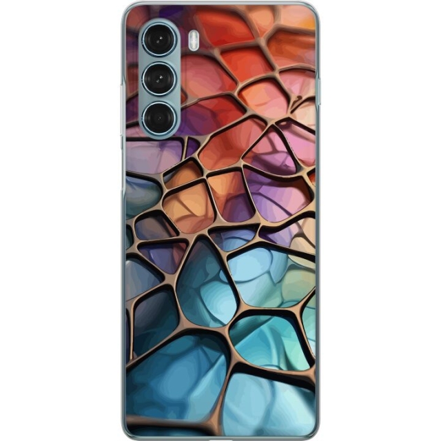 Kännykkäkuori Motorola Moto G200 5G-laitteelle, jossa on Metallikuviointi kuvio