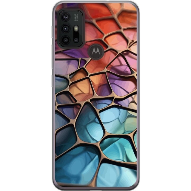 Kännykkäkuori Motorola Moto G30-laitteelle, jossa on Metallikuviointi kuvio