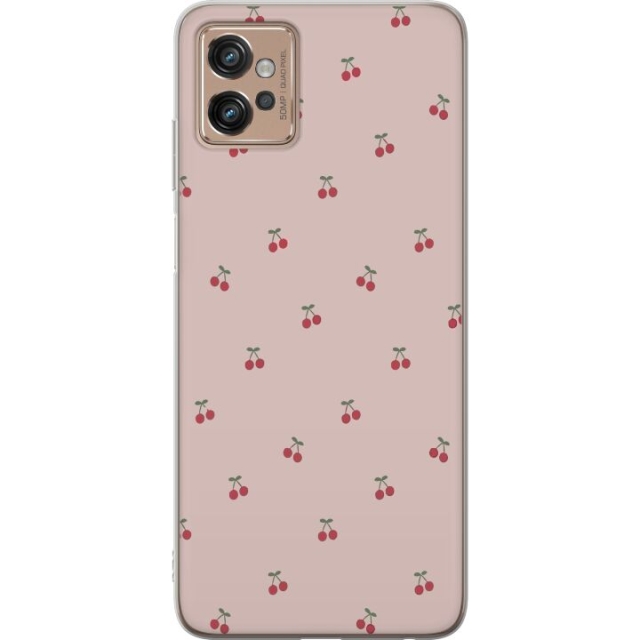 Kännykkäkuori Motorola Moto G32-laitteelle, jossa on Kirsikka kuvio